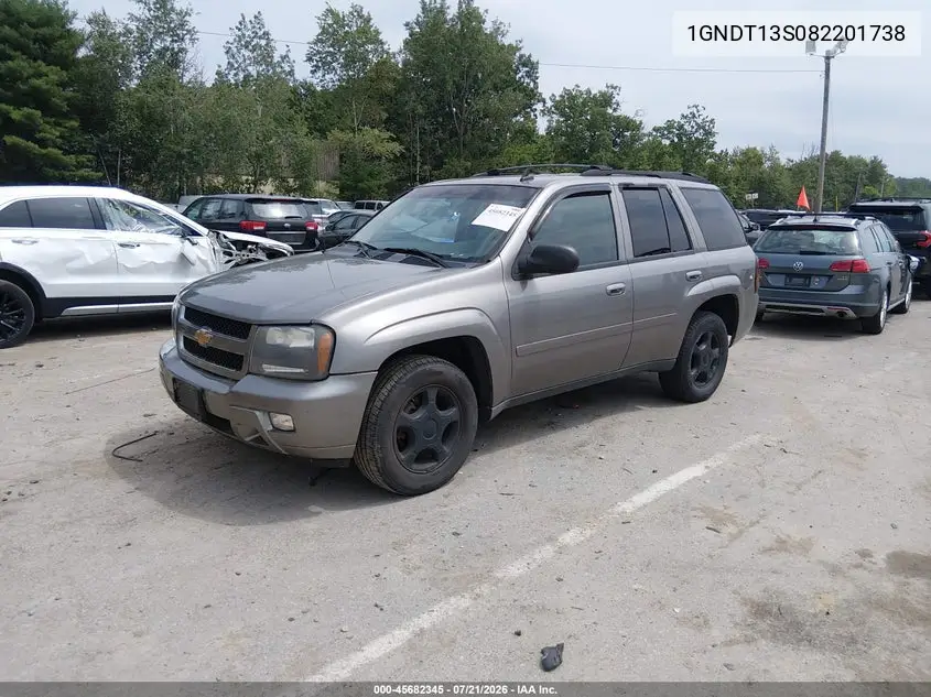 2008 Chevrolet Trailblazer Lt VIN: 1GNDT13S082201738 Lot: 45682345