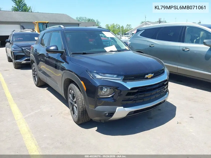 2021 Chevrolet Trailblazer Fwd Lt VIN: KL79MPSL6MB071061 Lot: 45226278