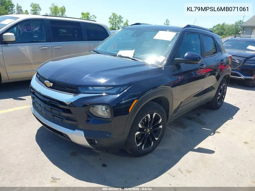 2021 Chevrolet Trailblazer Fwd Lt VIN: KL79MPSL6MB071061 Lot: 45226278