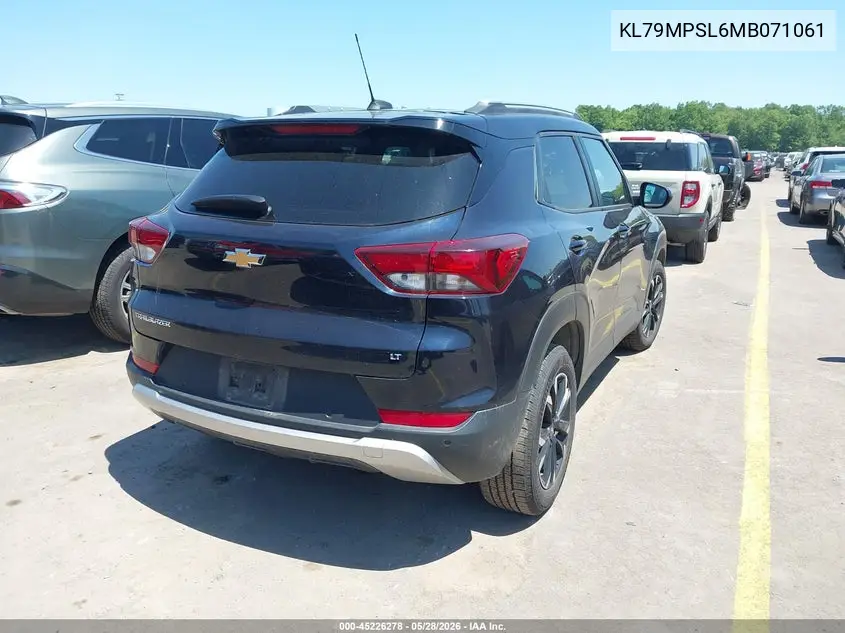 2021 Chevrolet Trailblazer Fwd Lt VIN: KL79MPSL6MB071061 Lot: 45226278