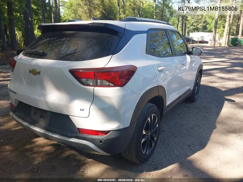 2021 Chevrolet Trailblazer Fwd Lt VIN: KL79MPSL1MB155806 Lot: 45323397
