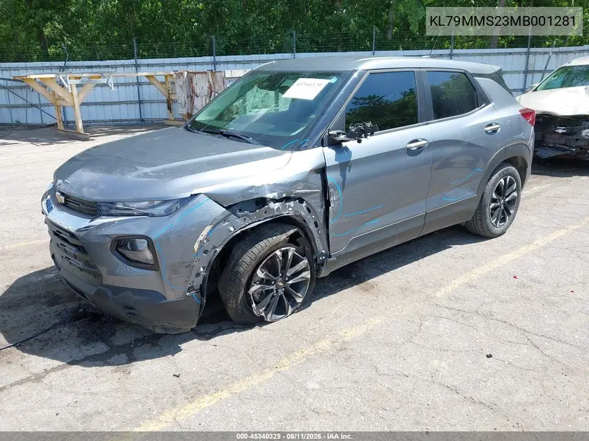 2021 Chevrolet Trailblazer Fwd Ls VIN: KL79MMS23MB001281 Lot: 45340329
