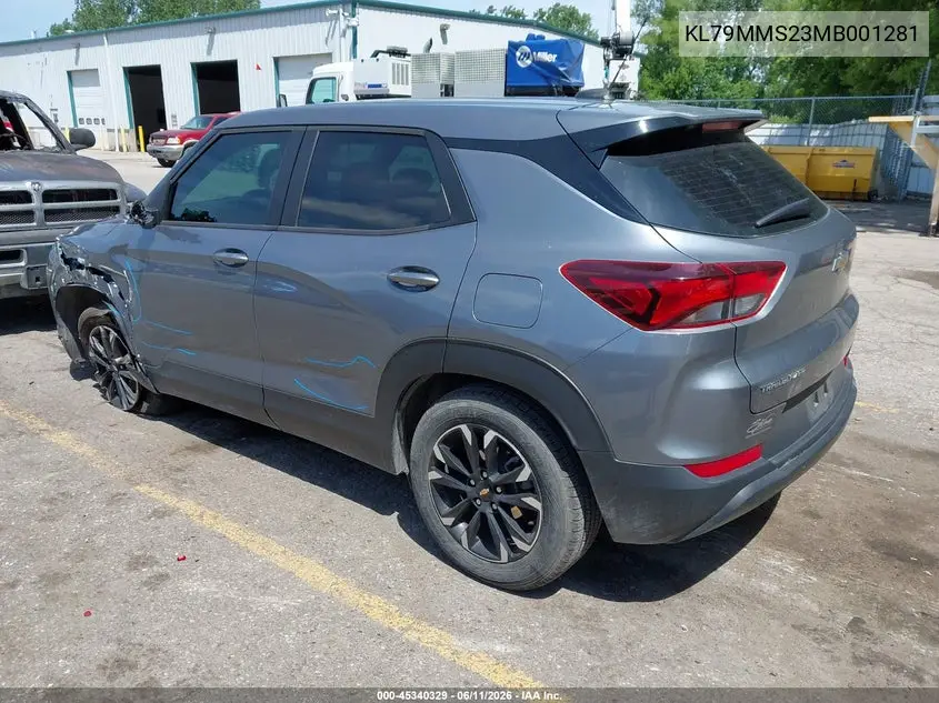 2021 Chevrolet Trailblazer Fwd Ls VIN: KL79MMS23MB001281 Lot: 45340329