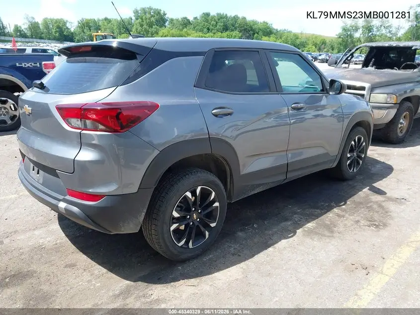2021 Chevrolet Trailblazer Fwd Ls VIN: KL79MMS23MB001281 Lot: 45340329