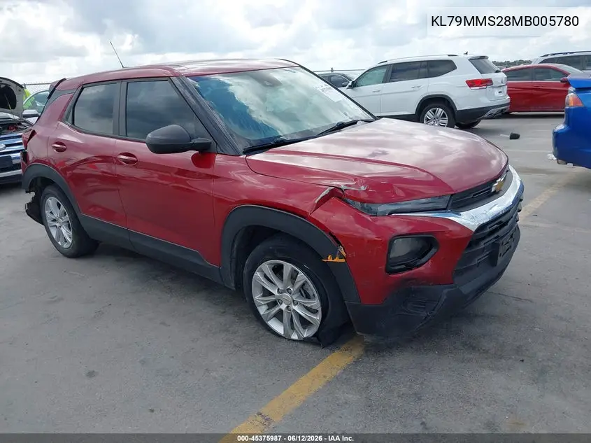 2021 Chevrolet Trailblazer Fwd Ls VIN: KL79MMS28MB005780 Lot: 45375987