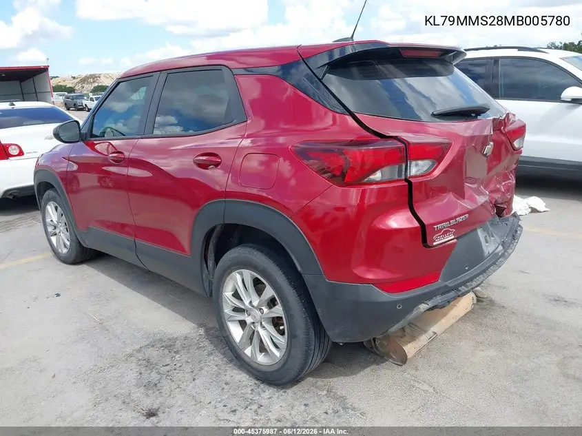 2021 Chevrolet Trailblazer Fwd Ls VIN: KL79MMS28MB005780 Lot: 45375987
