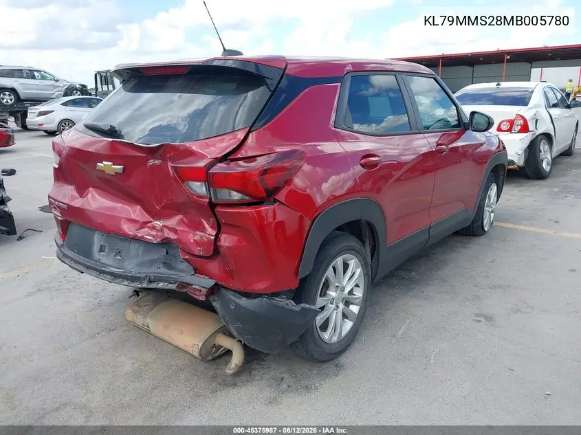 2021 Chevrolet Trailblazer Fwd Ls VIN: KL79MMS28MB005780 Lot: 45375987