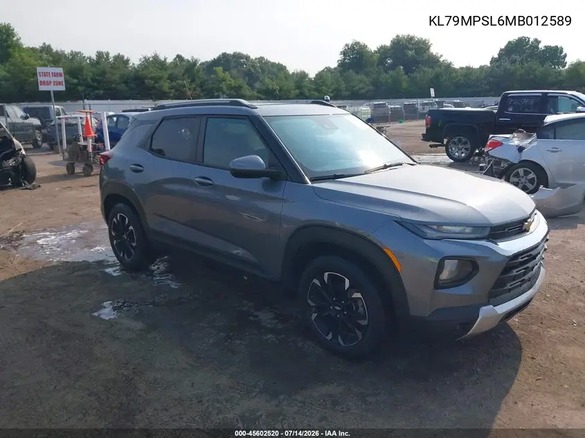 2021 Chevrolet Trailblazer Fwd Lt VIN: KL79MPSL6MB012589 Lot: 45602520
