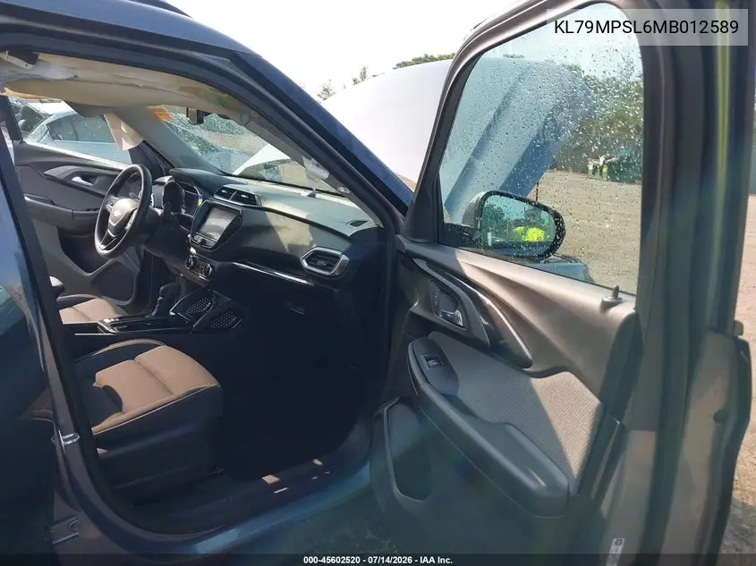 2021 Chevrolet Trailblazer Fwd Lt VIN: KL79MPSL6MB012589 Lot: 45602520