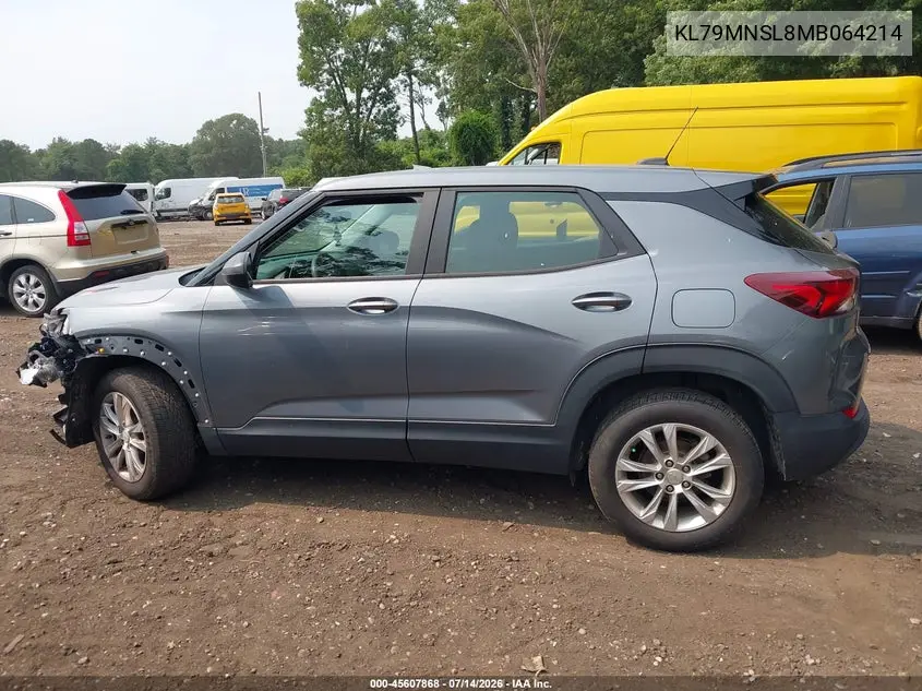 2021 Chevrolet Trailblazer Awd Ls VIN: KL79MNSL8MB064214 Lot: 45607868