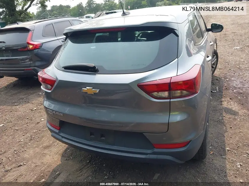 2021 Chevrolet Trailblazer Awd Ls VIN: KL79MNSL8MB064214 Lot: 45607868