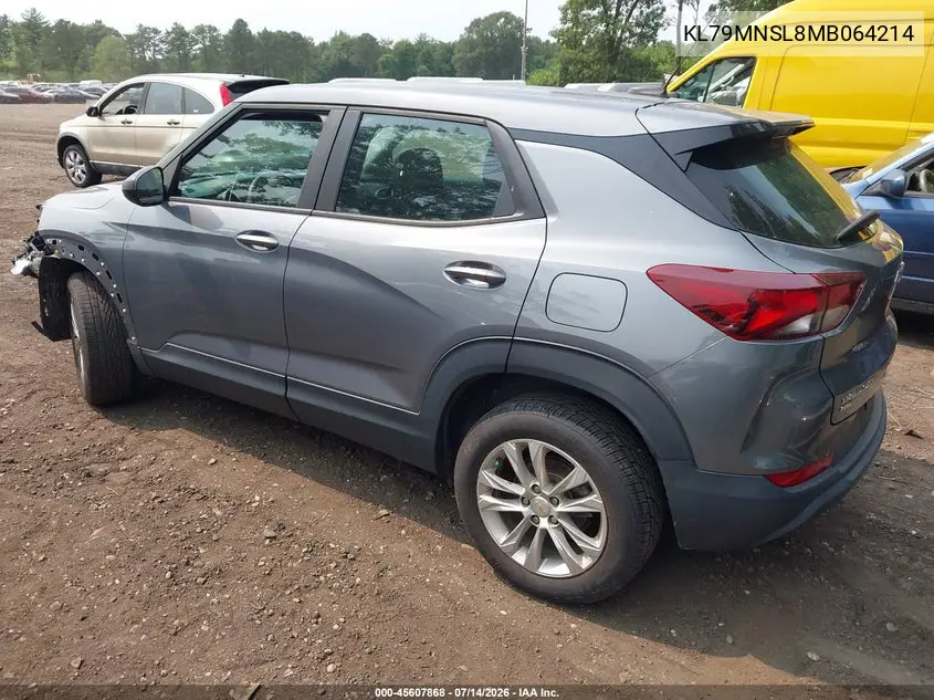 2021 Chevrolet Trailblazer Awd Ls VIN: KL79MNSL8MB064214 Lot: 45607868