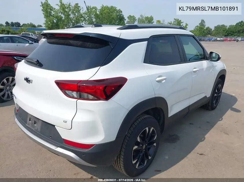 2021 Chevrolet Trailblazer Awd Lt VIN: KL79MRSL7MB101891 Lot: 45608831