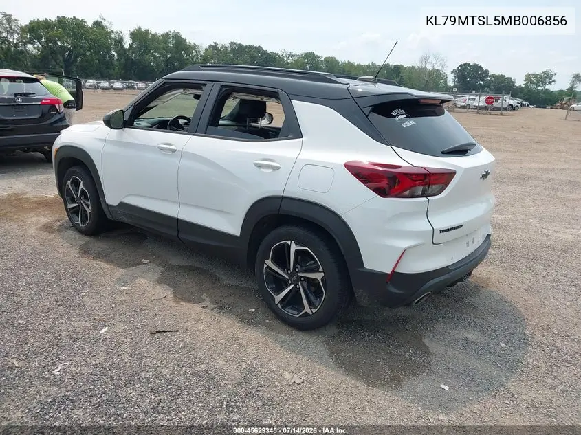 2021 Chevrolet Trailblazer Fwd Rs VIN: KL79MTSL5MB006856 Lot: 45629345