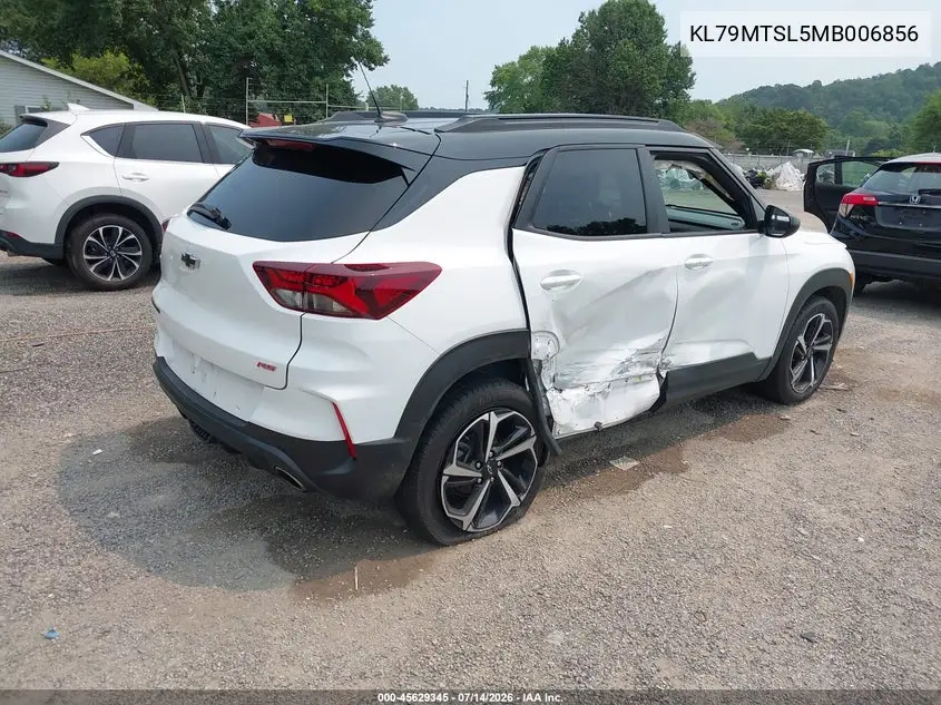 2021 Chevrolet Trailblazer Fwd Rs VIN: KL79MTSL5MB006856 Lot: 45629345