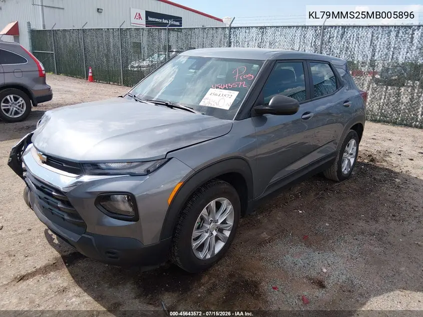 2021 Chevrolet Trailblazer Fwd Ls VIN: KL79MMS25MB005896 Lot: 45643572