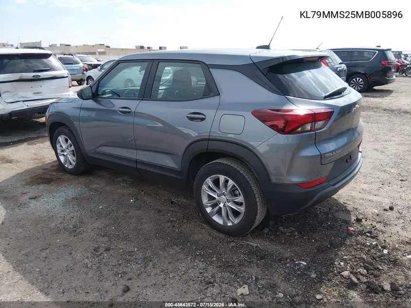 2021 Chevrolet Trailblazer Fwd Ls VIN: KL79MMS25MB005896 Lot: 45643572