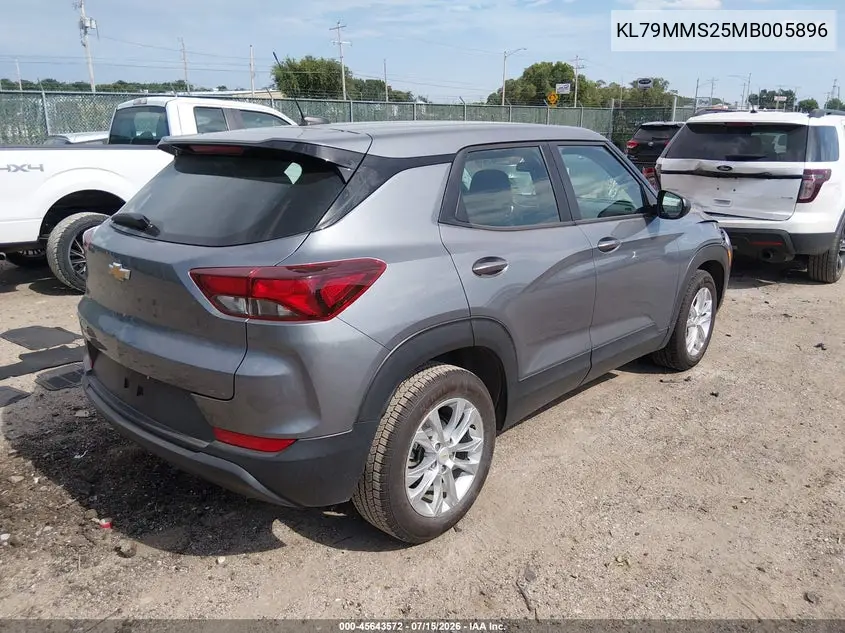 2021 Chevrolet Trailblazer Fwd Ls VIN: KL79MMS25MB005896 Lot: 45643572