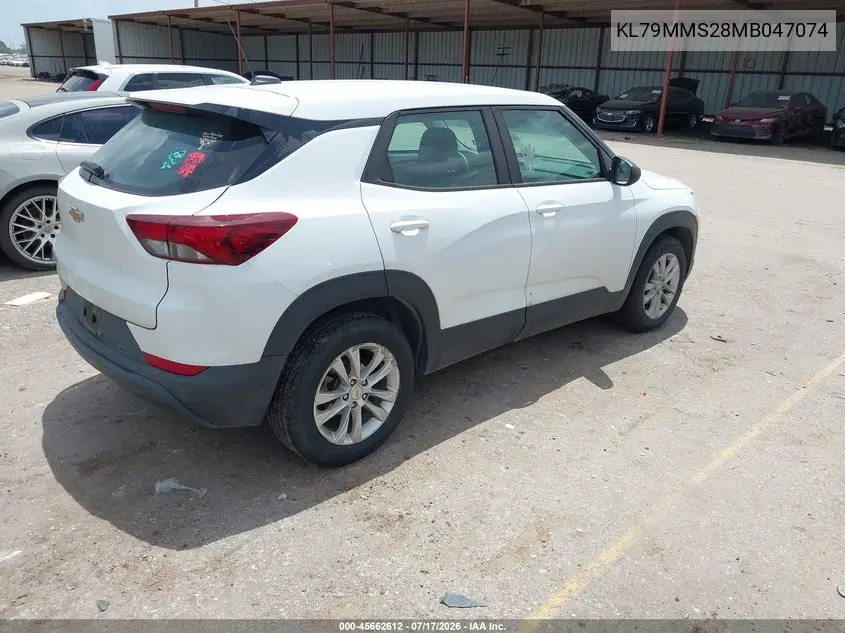 2021 Chevrolet Trailblazer Fwd Ls VIN: KL79MMS28MB047074 Lot: 45662612