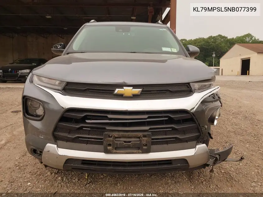 2022 Chevrolet Trailblazer Fwd Lt VIN: KL79MPSL5NB077399 Lot: 45632816
