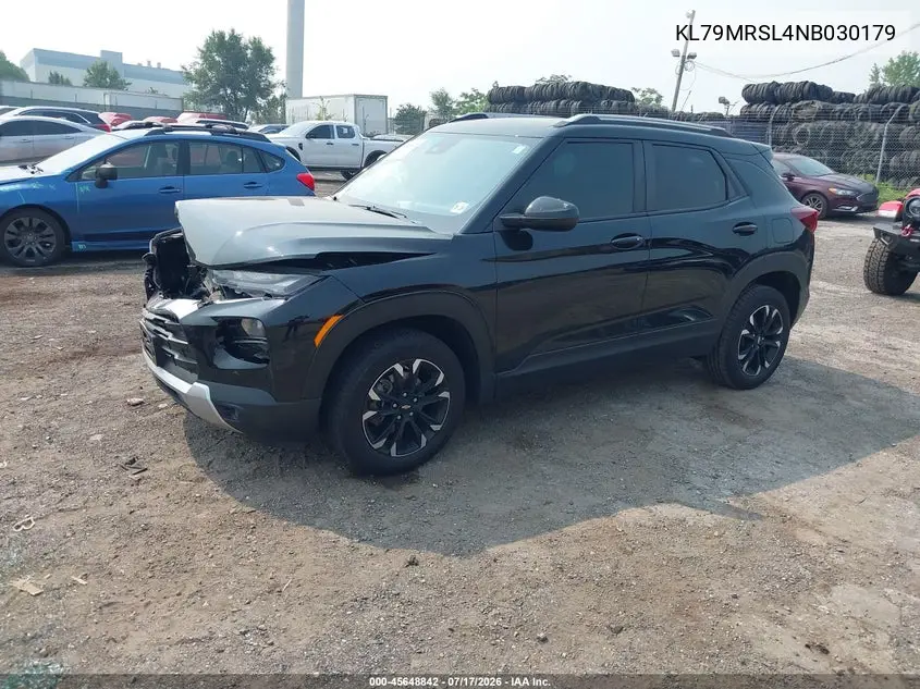 2022 Chevrolet Trailblazer Awd Lt VIN: KL79MRSL4NB030179 Lot: 45648842