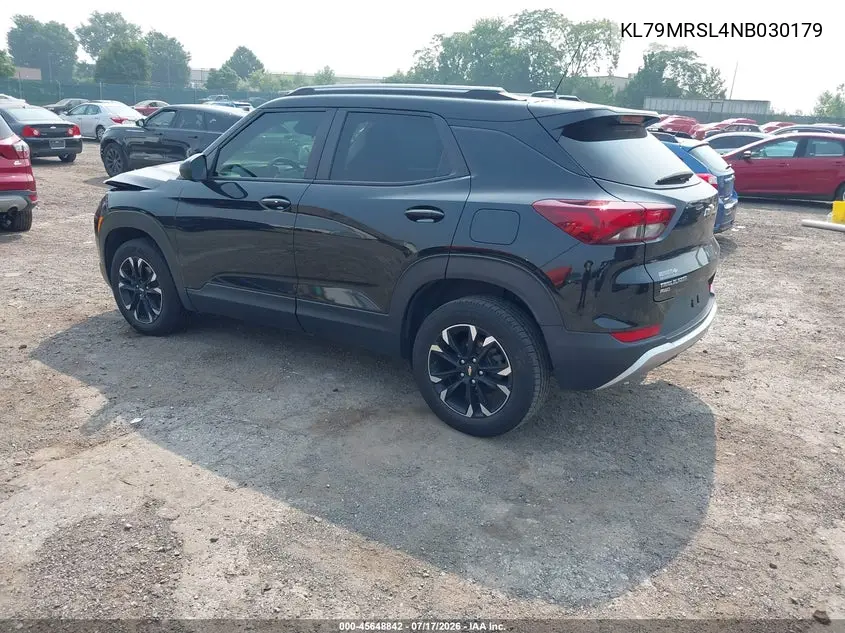 2022 Chevrolet Trailblazer Awd Lt VIN: KL79MRSL4NB030179 Lot: 45648842