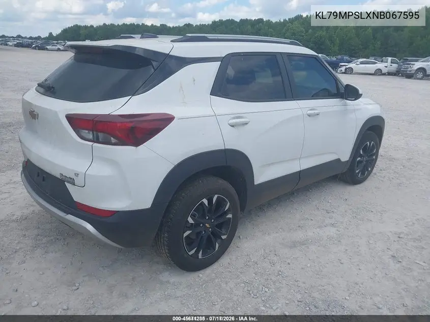 2022 Chevrolet Trailblazer Fwd Lt VIN: KL79MPSLXNB067595 Lot: 45671235