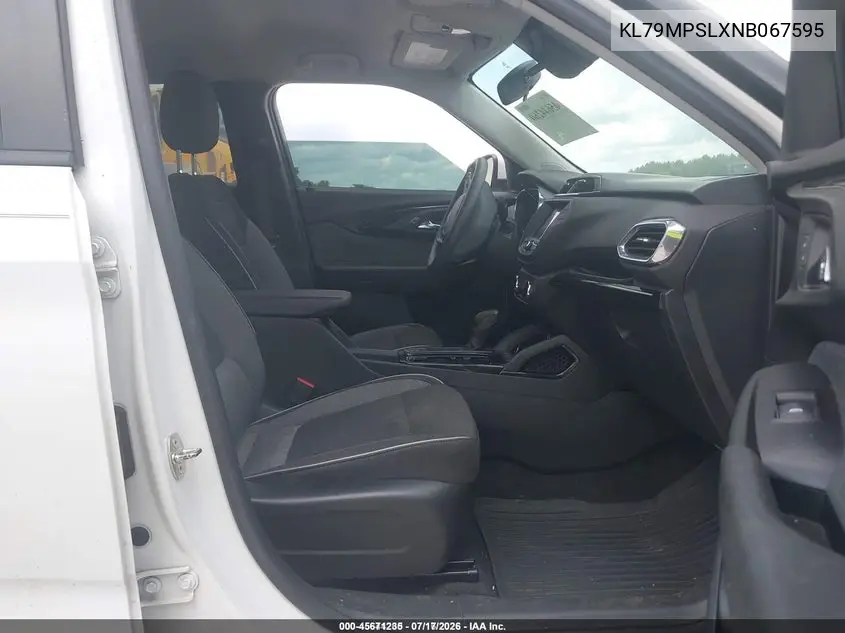2022 Chevrolet Trailblazer Fwd Lt VIN: KL79MPSLXNB067595 Lot: 45671235