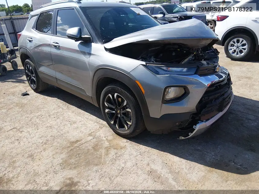 2023 Chevrolet Trailblazer Fwd Lt VIN: KL79MPS21PB178322 Lot: 45302158