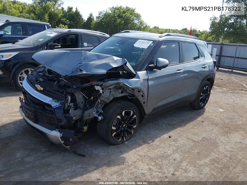 2023 Chevrolet Trailblazer Fwd Lt VIN: KL79MPS21PB178322 Lot: 45302158
