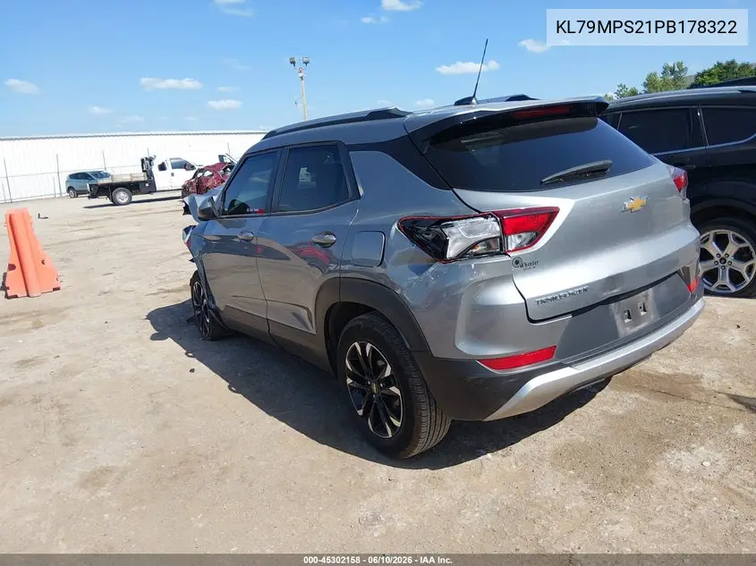2023 Chevrolet Trailblazer Fwd Lt VIN: KL79MPS21PB178322 Lot: 45302158