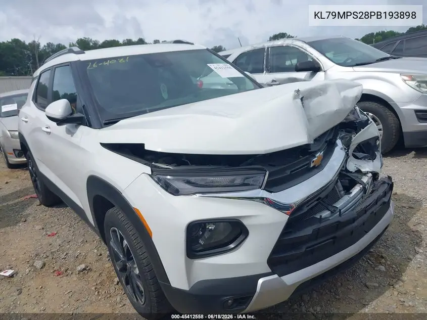 2023 Chevrolet Trailblazer Fwd Lt VIN: KL79MPS28PB193898 Lot: 45412558