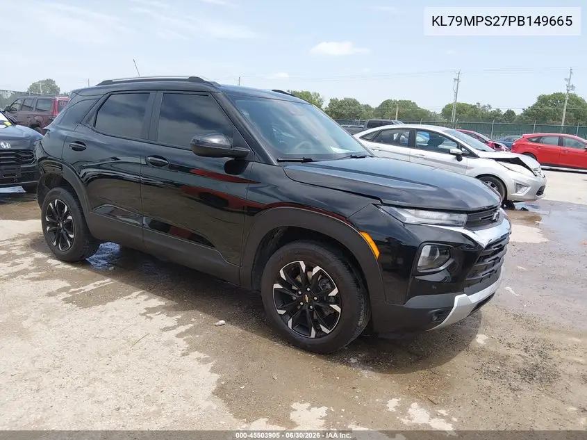 2023 Chevrolet Trailblazer Fwd Lt VIN: KL79MPS27PB149665 Lot: 45503905