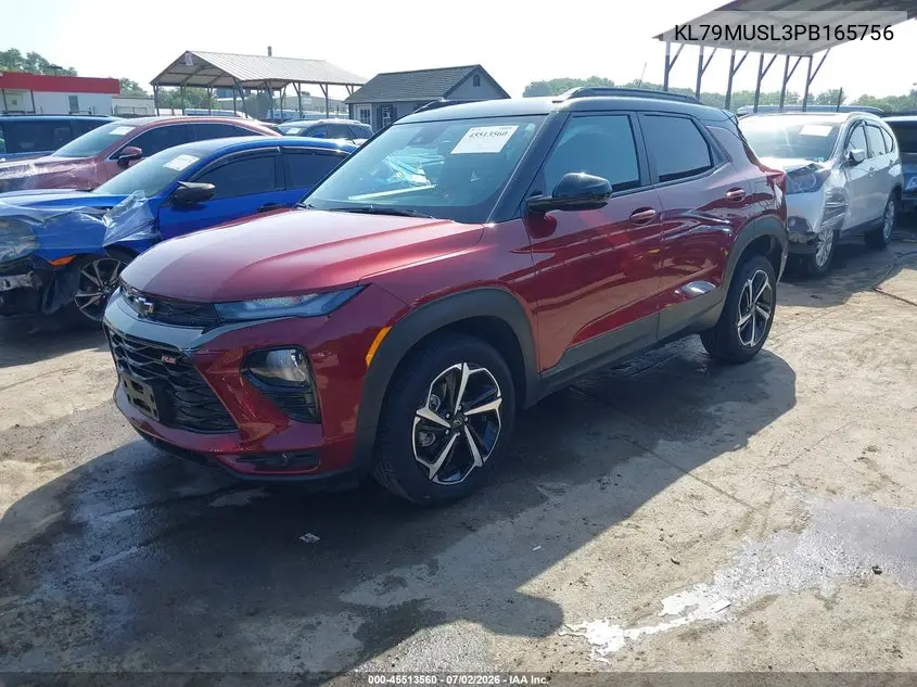 2023 Chevrolet Trailblazer Awd Rs VIN: KL79MUSL3PB165756 Lot: 45513560