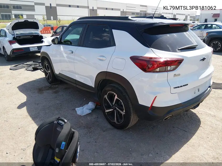 2023 Chevrolet Trailblazer Fwd Rs VIN: KL79MTSL3PB181062 Lot: 45538657