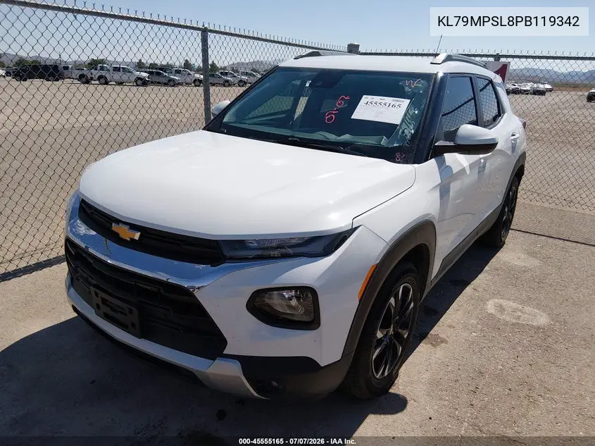 2023 Chevrolet Trailblazer Fwd Lt VIN: KL79MPSL8PB119342 Lot: 45555165