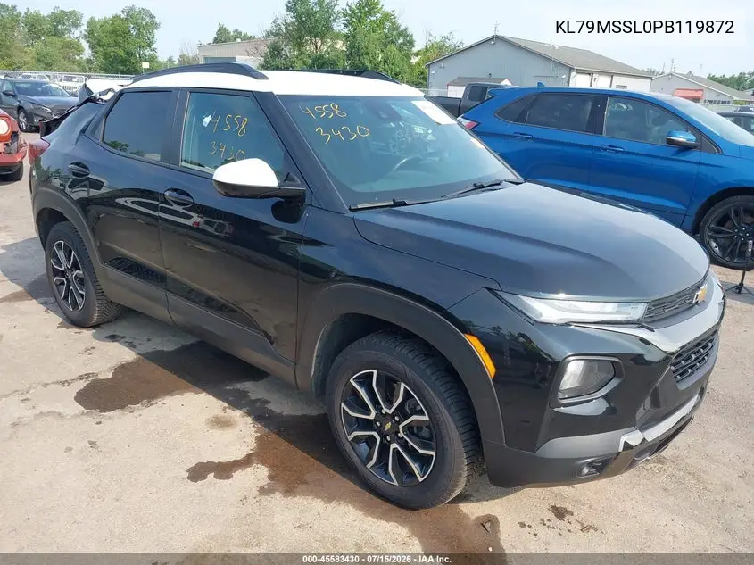 2023 Chevrolet Trailblazer Awd Activ VIN: KL79MSSL0PB119872 Lot: 45583430