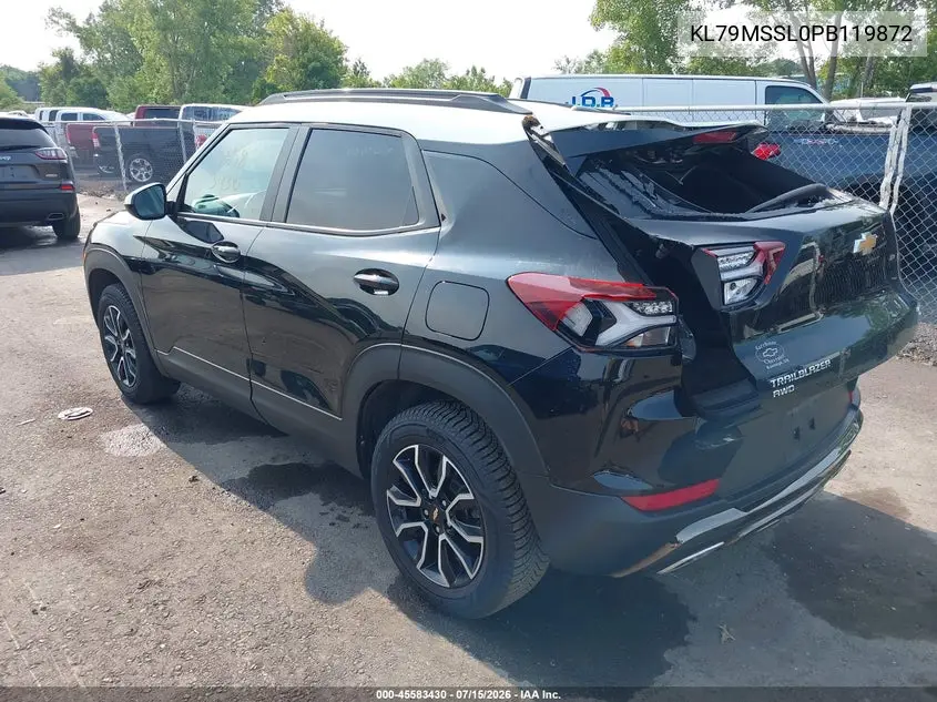 2023 Chevrolet Trailblazer Awd Activ VIN: KL79MSSL0PB119872 Lot: 45583430