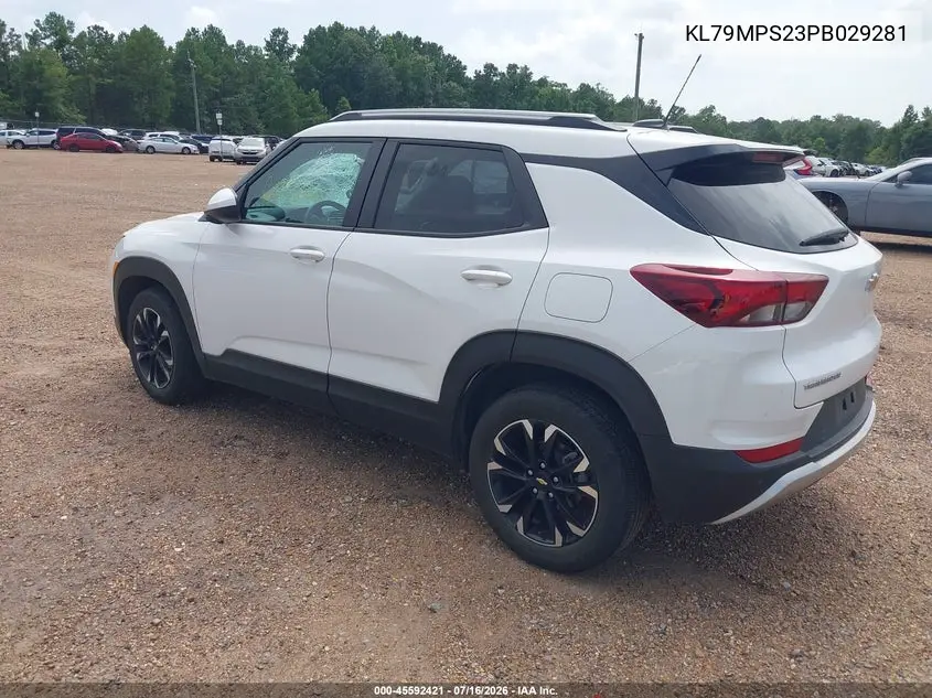 2023 Chevrolet Trailblazer Fwd Lt VIN: KL79MPS23PB029281 Lot: 45592421