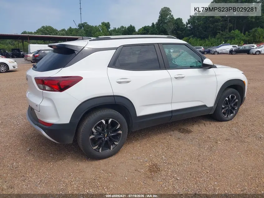 2023 Chevrolet Trailblazer Fwd Lt VIN: KL79MPS23PB029281 Lot: 45592421