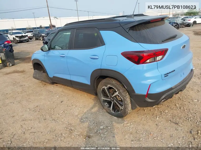 2023 Chevrolet Trailblazer Awd Rs VIN: KL79MUSL7PB108623 Lot: 45622403