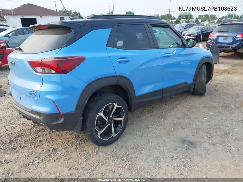2023 Chevrolet Trailblazer Awd Rs VIN: KL79MUSL7PB108623 Lot: 45622403