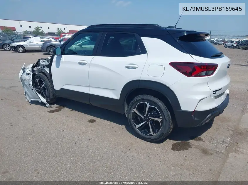 2023 Chevrolet Trailblazer Awd Rs VIN: KL79MUSL3PB169645 Lot: 45639109
