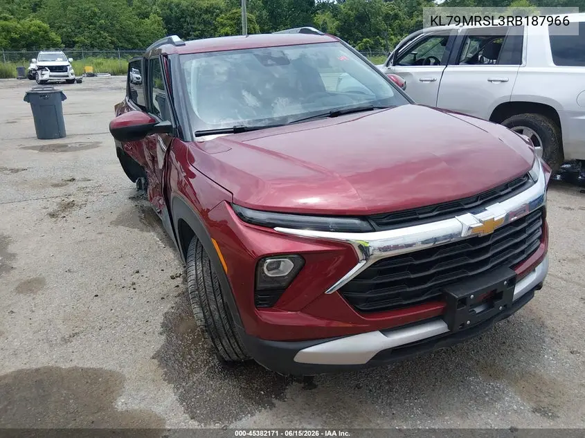 2024 Chevrolet Trailblazer Awd Lt VIN: KL79MRSL3RB187966 Lot: 45382171