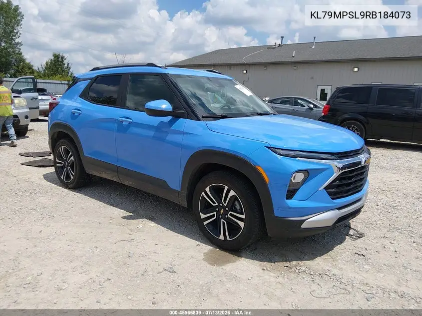 2024 Chevrolet Trailblazer Fwd Lt VIN: KL79MPSL9RB184073 Lot: 45566839