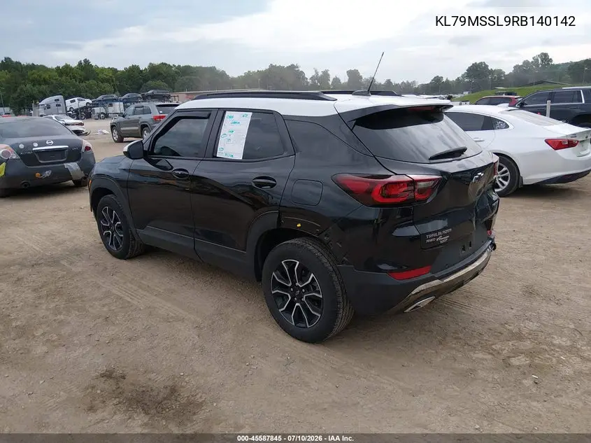 2024 Chevrolet Trailblazer Awd Activ VIN: KL79MSSL9RB140142 Lot: 45587845