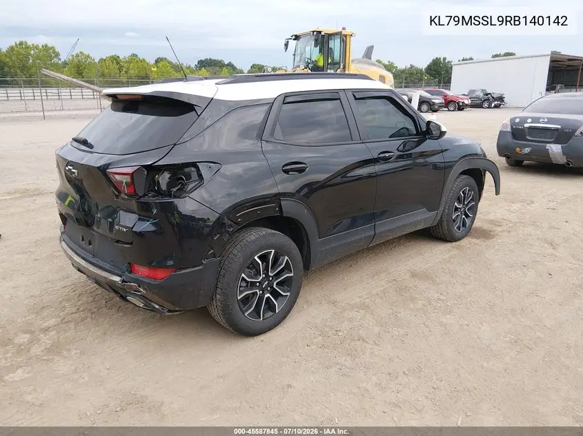 2024 Chevrolet Trailblazer Awd Activ VIN: KL79MSSL9RB140142 Lot: 45587845