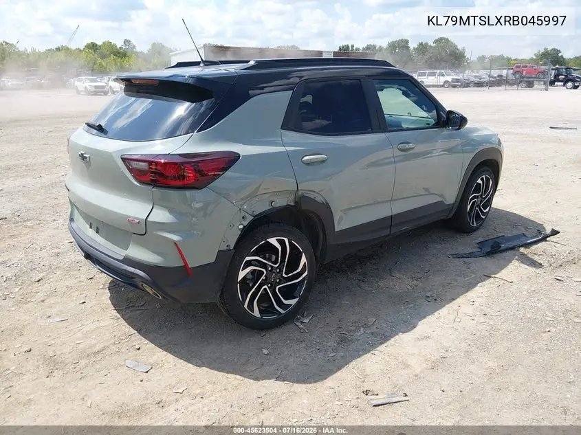 2024 Chevrolet Trailblazer Fwd Rs VIN: KL79MTSLXRB045997 Lot: 45623504