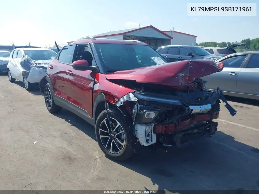 2025 Chevrolet Trailblazer Fwd Lt VIN: KL79MPSL9SB171961 Lot: 45513242