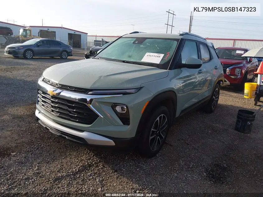 2025 Chevrolet Trailblazer Fwd Lt VIN: KL79MPSL0SB147323 Lot: 45653188